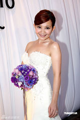 组图：梁静茹台北婚宴秀恩爱 前男友玛莎未出席