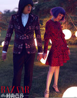 组图：董璇高云翔《芭莎》大片如梦似影