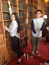 组图：王力宏娇妻生活照曝光 长发披肩知性俏皮