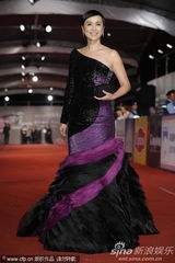 高清图：蒋雯丽亮相金马奖红毯贵气十足