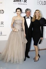 高清图：范冰冰出席慈善晚宴 穿纱裙飘逸动人