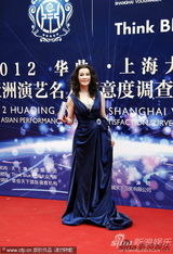 组图：刘晓庆深V长裙性感亮相华鼎奖红毯