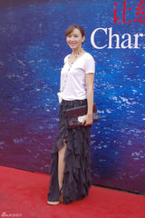 组图：胡静热心公益事业 优雅助阵芭莎慈善夜