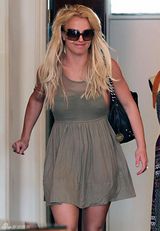 幻灯图集：布兰妮清凉裙装外出购物 嘟嘴表情可爱