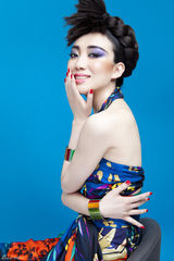 组图：刘岩色彩大片前卫时尚造型百变