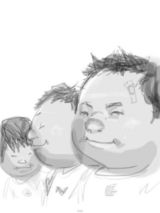 组图：《灌篮高手》作者发微笑系列漫画为灾民打气