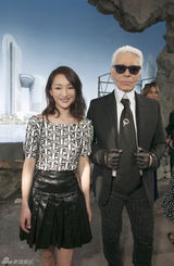 组图：周迅蕾哈娜等众星捧场卡尔秋冬大秀