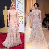 组图：奥斯卡红毯女星PK大牌超模 气质不分上下