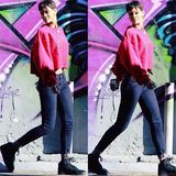 组图：蕾哈娜与男友兜风 卫衣翘臀似甜美小野猫