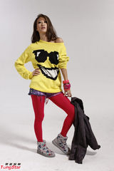 组图：谢婷婷多变造型演绎鞋履自称喜欢纽约