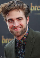 组图：络腮胡帕丁森独自宣传《暮色4》 人气旺