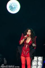 组图：张惠妹开唱性感撩人 举彩虹旗顶同志