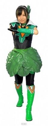 组图：AKB48成员拍广告变身蔬菜