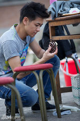 组图：林志颖和Kimi《爸爸去哪儿》独家花絮照