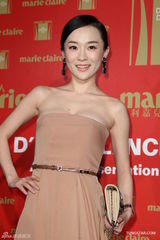 组图：霍思燕着平口礼服亮相公益活动秀身材