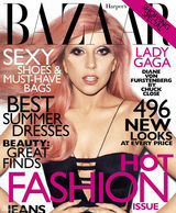 组图：Lady Gaga登时尚杂志封面  戴蝴蝶面具秀纹身