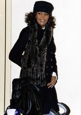 幻灯图集：惠特尼-休斯顿英国演出礼服出故障