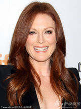 《梅奇知道什么》首映 朱丽安-摩尔深V裙性感高贵