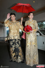 组图：甄子丹小姨子嫁百亿豪门 新郎中式装迎亲