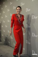 组图：章子怡红裙喜庆气场胜倪妮 李嘉欣深V抢镜