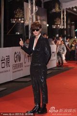 组图：45届金钟奖红毯 罗志祥黑衣墨镜劲帅登场