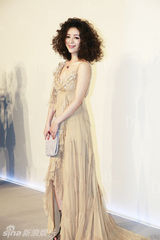 组图：张静初肉色长裙风情万种 春节将独自旅行