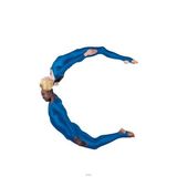 幻灯图：美国舞蹈演员用身体摆出26个英文字母造型