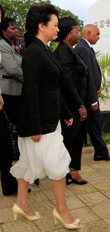 组图：彭丽媛出访频换装 时尚造型华美典雅