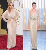 组图：奥斯卡红毯女星PK大牌超模 气质不分上下