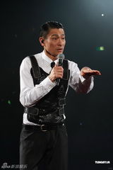 组图：刘德华“体力派”演唱会 与黎明携手同台