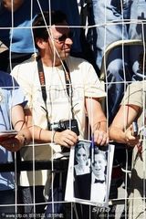 高清组图：电影《生命之树》发布会 皮特白衣翩翩