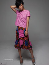 组图：王珞丹时尚写真自信迷人 显清新俏皮气质