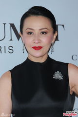 组图：刘嘉玲黑色晚装尽显华贵