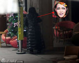 组图：hold住姐上海会友咖啡厅外潇洒抽烟