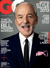 组图：比尔-莫瑞西装革履登杂志秀诙谐本色