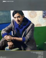 幻灯图：冯德伦复古封面写真 发型别致诠释熟男张力 