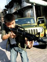 高清组图：《四大名捕》开特训班 王宝强练神技