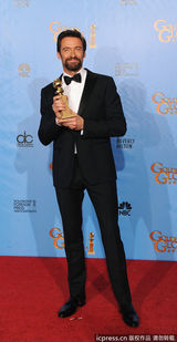 组图：休-杰克曼获电影最佳音乐/喜剧片男主角