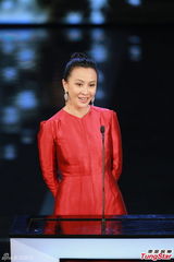 组图：刘嘉玲刘德华为《寒战》颁发最佳影片奖