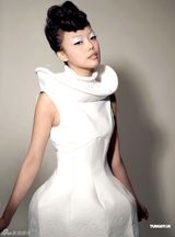 组图：容祖儿陶瓷概念衣饰典雅形象登新专辑封面