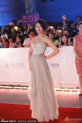 组图：上海电视节红毯 贾青性感双峰呼之欲出