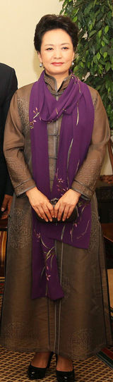 组图：彭丽媛出访频换装 时尚造型华美典雅