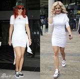 组图：英女歌手Rita Ora与蕾哈娜频撞衫被指抄袭