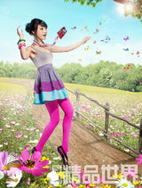 高清组图：邓家佳夏日童趣大片 绚彩夺目展快乐心情