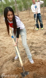 幻灯：《水浒》剧组还愿 甘婷婷黄河边种英雄树