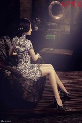 幻灯图：国民校花孙文婷拍写真 “夜上海”为爱私奔