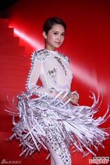 组图：杨丞琳穿华服亮相 尾椎伤势未复原