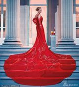 组图：乌玛-瑟曼东方魅力大片 红裙喜庆秀美腿