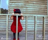 组图：王诗龄再变红裙小公主 与考拉比萌