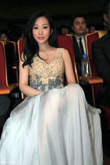 组图：吴镇宇时尚盛典帅气 钟丽缇绿裙秀性感